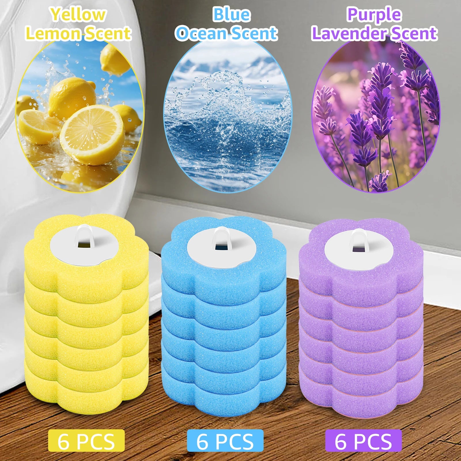 Disposable Toilet Brush Set with Holder & Replaceable Heads - ZILVUS