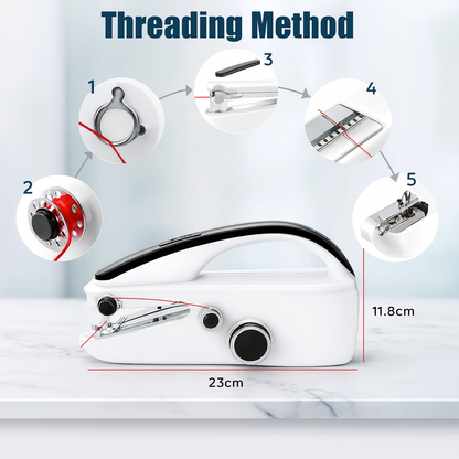 Mini Electric Handheld Sewing Machine 2-Speed Stitcher - ZILVUS