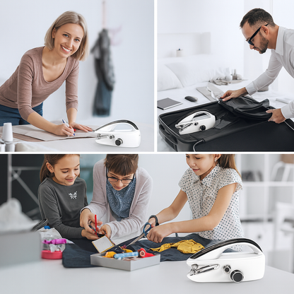 Mini Electric Handheld Sewing Machine 2-Speed Stitcher - ZILVUS