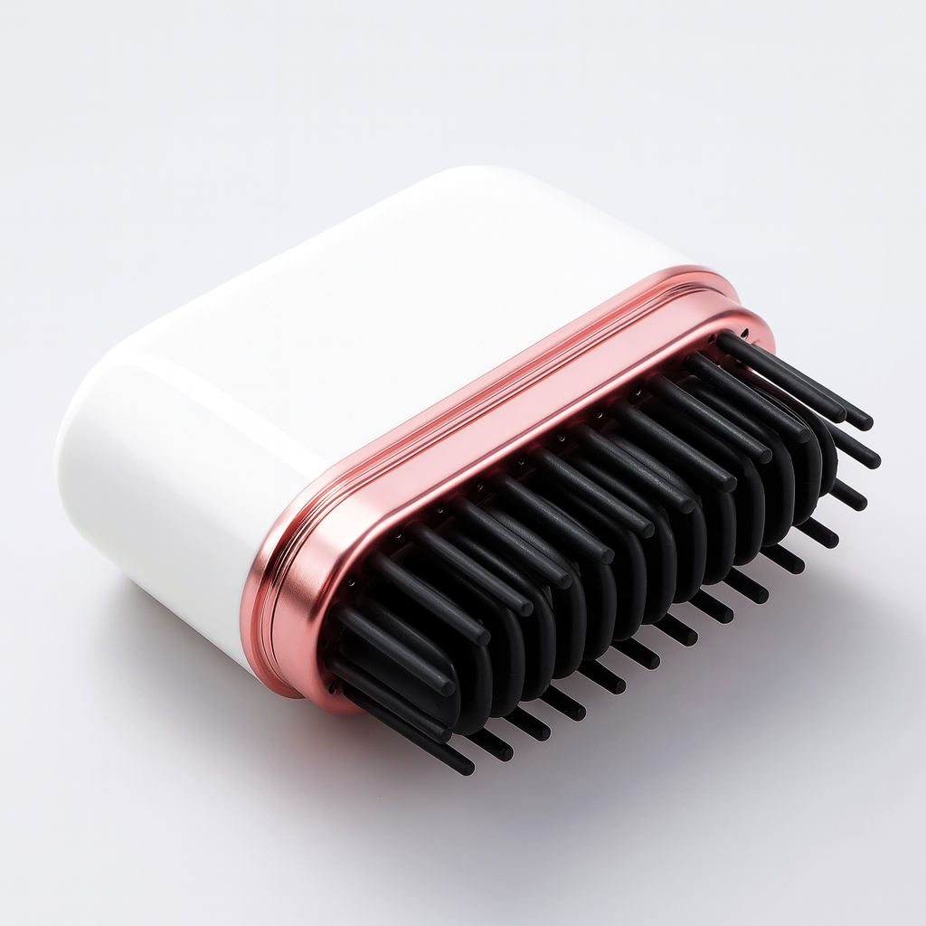Mini Cordless Hair Straightener Brush – Portable Ionic Styling Comb