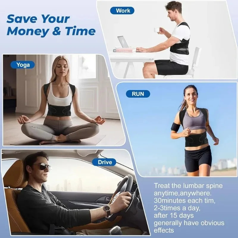 Back Posture Corrector Brace – Adjustable Shoulder & Spine Support for Men and Women - ZILVUS