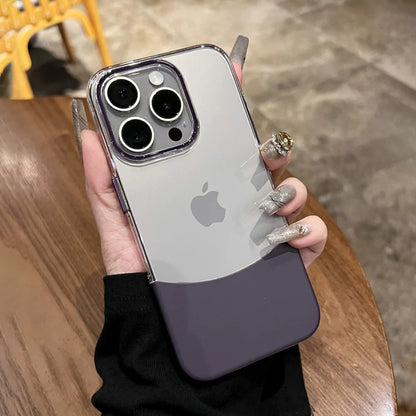 Luxury Transparent Splice Phone Case – Shockproof for iPhone 15/14/13/12 - ZILVUS