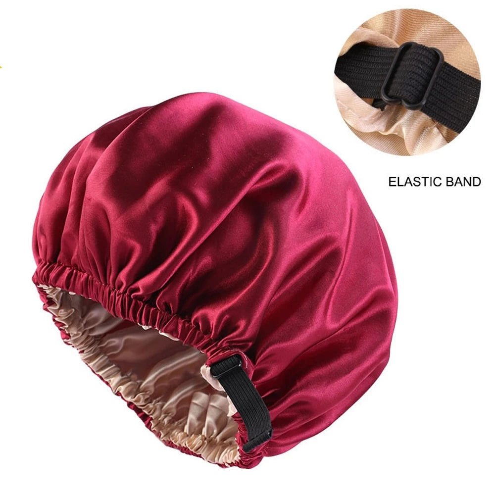 Luxury Satin Sleep Bonnet | Adjustable Silk Hair Bonnet for Sleeping - ZILVUS