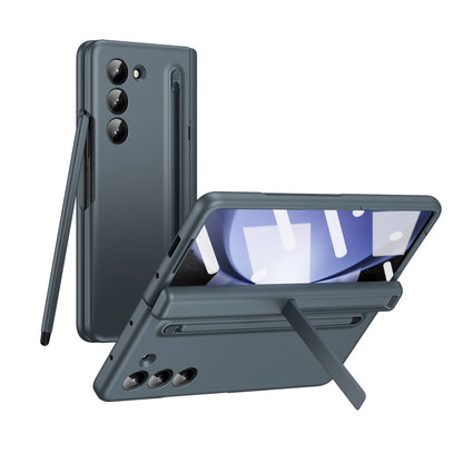 Magnetic Armor Phone Case For Samsung Galaxy Z-Fold-7,5,4 Series With Pen Holder Slide Camera Full Body Rugged Stand Back Cover - ZILVUS