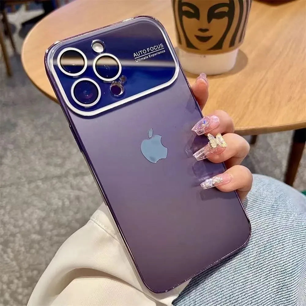 Electroplated Glass Window Case for iPhone 12–16 Series - ZILVUS