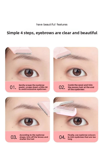 3PCS Eyebrow Trimmer Set | Precision Stainless Steel Manual Grooming Tools - ZILVUS