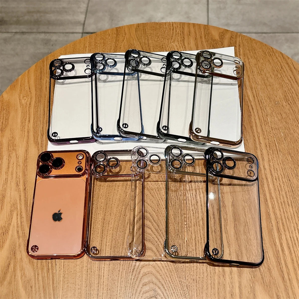 Plating Sparkling Transparent Frameless Phone Case for iPhone - ZILVUS