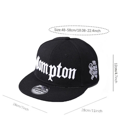 Compton Hip-Hop Flat Brim Baseball Cap – Unisex Camouflage Streetwear Hat - ZILVUS