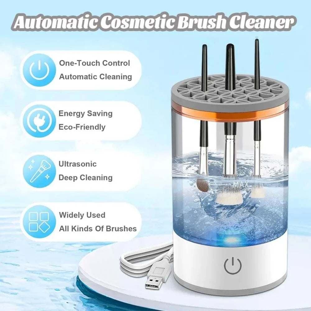 Electric Makeup Brush Cleaner – Automatic Deep Cleaning Machine - ZILVUS