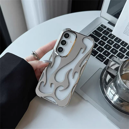 3D Flame Pattern Case For Samsung S25 S24 S23 Seires