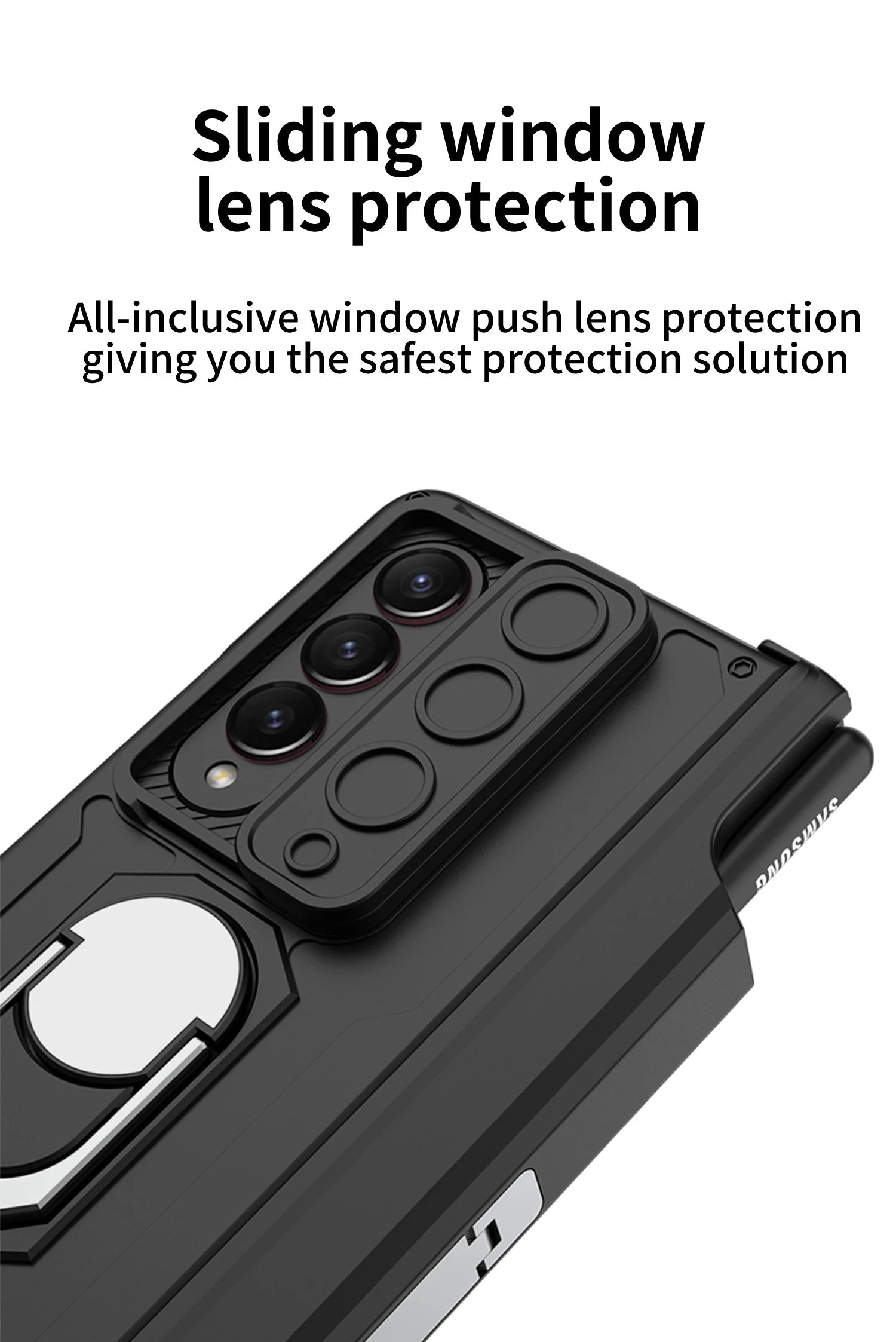 Magnetic Armor Phone Case For Samsung Galaxy Z-Fold-7,5,4 Series With Pen Holder Slide Camera Full Body Rugged Stand Back Cover - ZILVUS