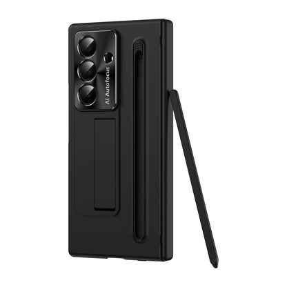 Magnetic Armor Phone Case For Samsung Galaxy Z-Fold-7,5,4 Series With Pen Holder Slide Camera Full Body Rugged Stand Back Cover