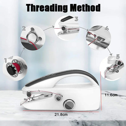 Mini Electric Handheld Sewing Machine 2-Speed Stitcher - ZILVUS