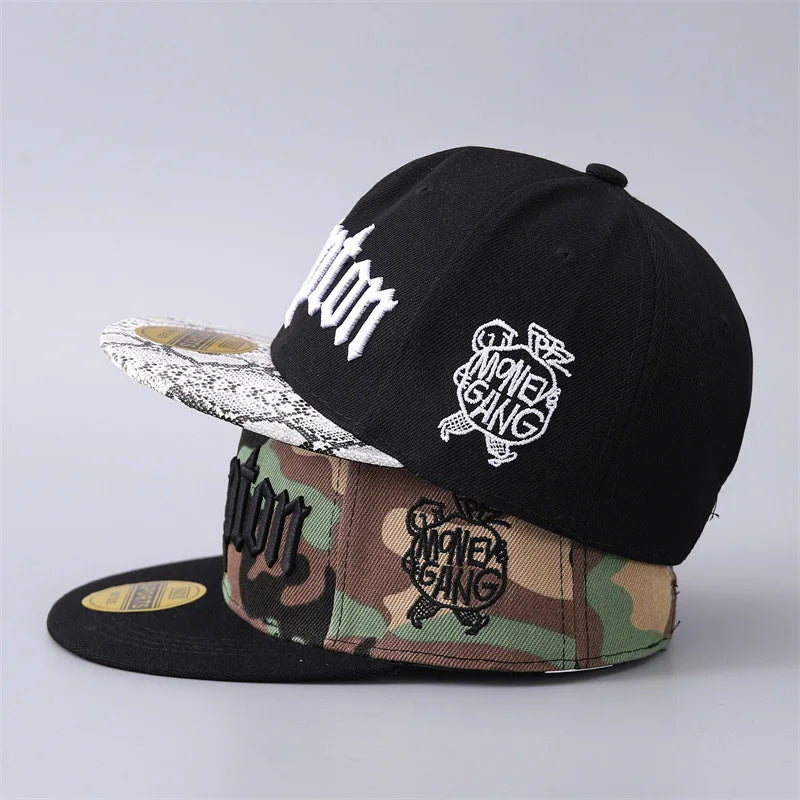Compton Hip-Hop Flat Brim Baseball Cap – Unisex Camouflage Streetwear Hat - ZILVUS