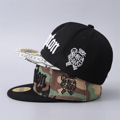 Compton Hip-Hop Flat Brim Baseball Cap – Unisex Camouflage Streetwear Hat - ZILVUS