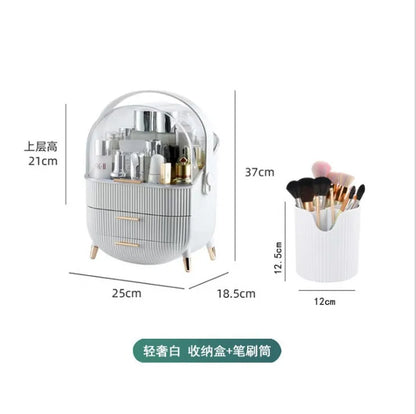 Waterproof Makeup Organizer Box with Drawers 36cm - ZILVUS