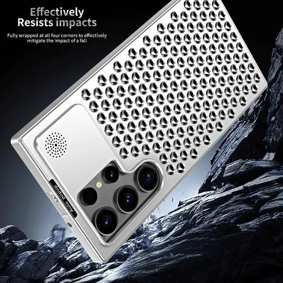 Metal Phone Case with Aromatherapy & Heat Dissipation – Shockproof Design - ZILVUS
