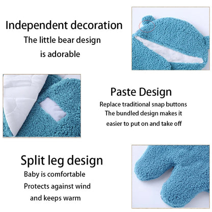 Baby Lamb Fleece Swaddle Blanket – Soft and Thickened Newborn Sleeping Bag - ZILVUS