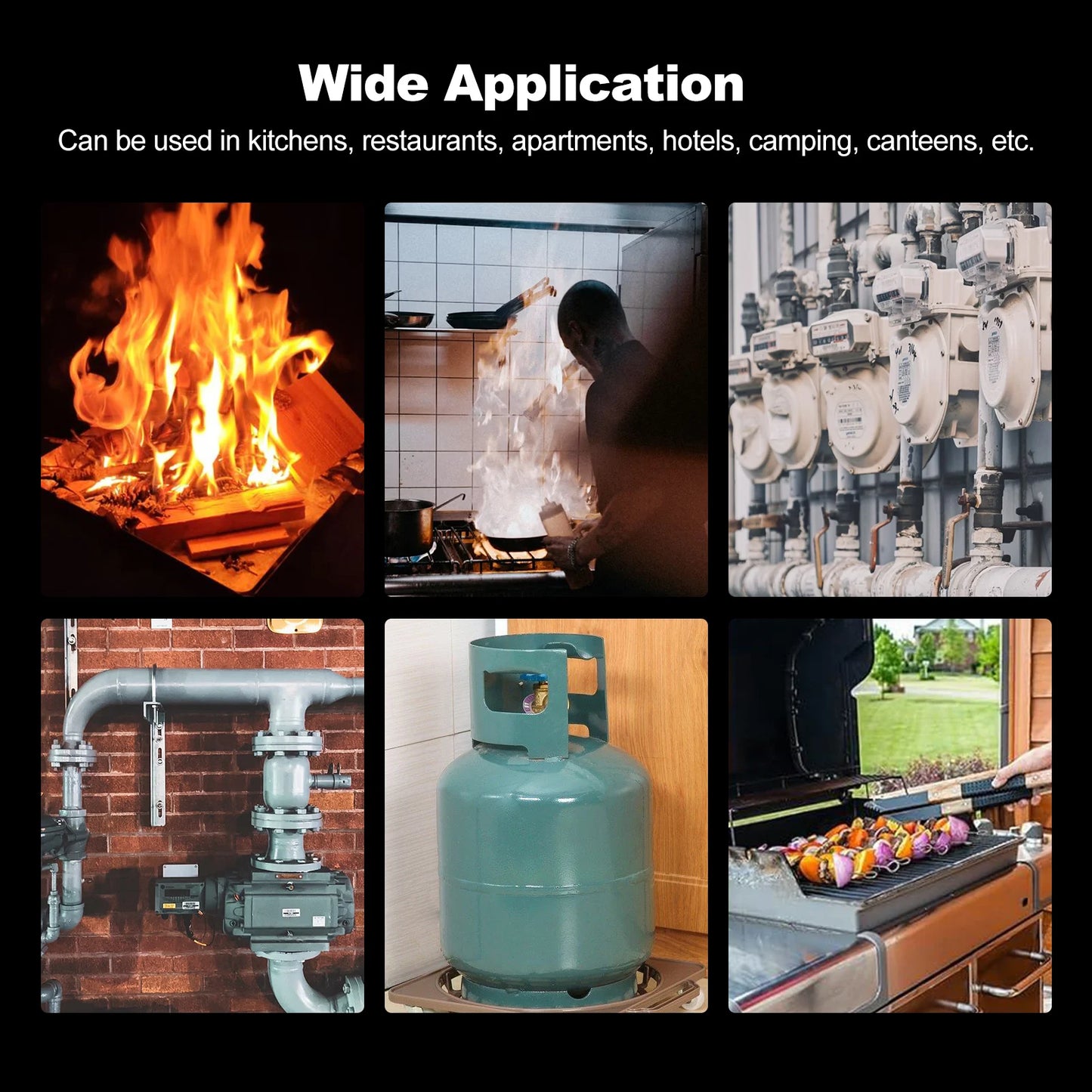 4-in-1 Carbon Monoxide & Gas Detector with LCD Display