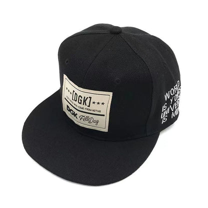 Flat Brim Baseball Cap – Adjustable Street Style Hat