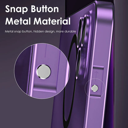 Luxury Metal Frame Magnetic Phone Case – Full Coverage for iPhone 13–16 Series - ZILVUS