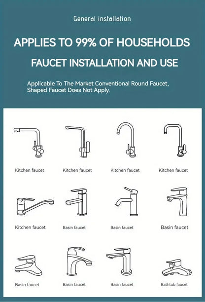 Rotating Splash-Proof Kitchen Faucet Extender | Dual Water Flow Tap Adapter - ZILVUS
