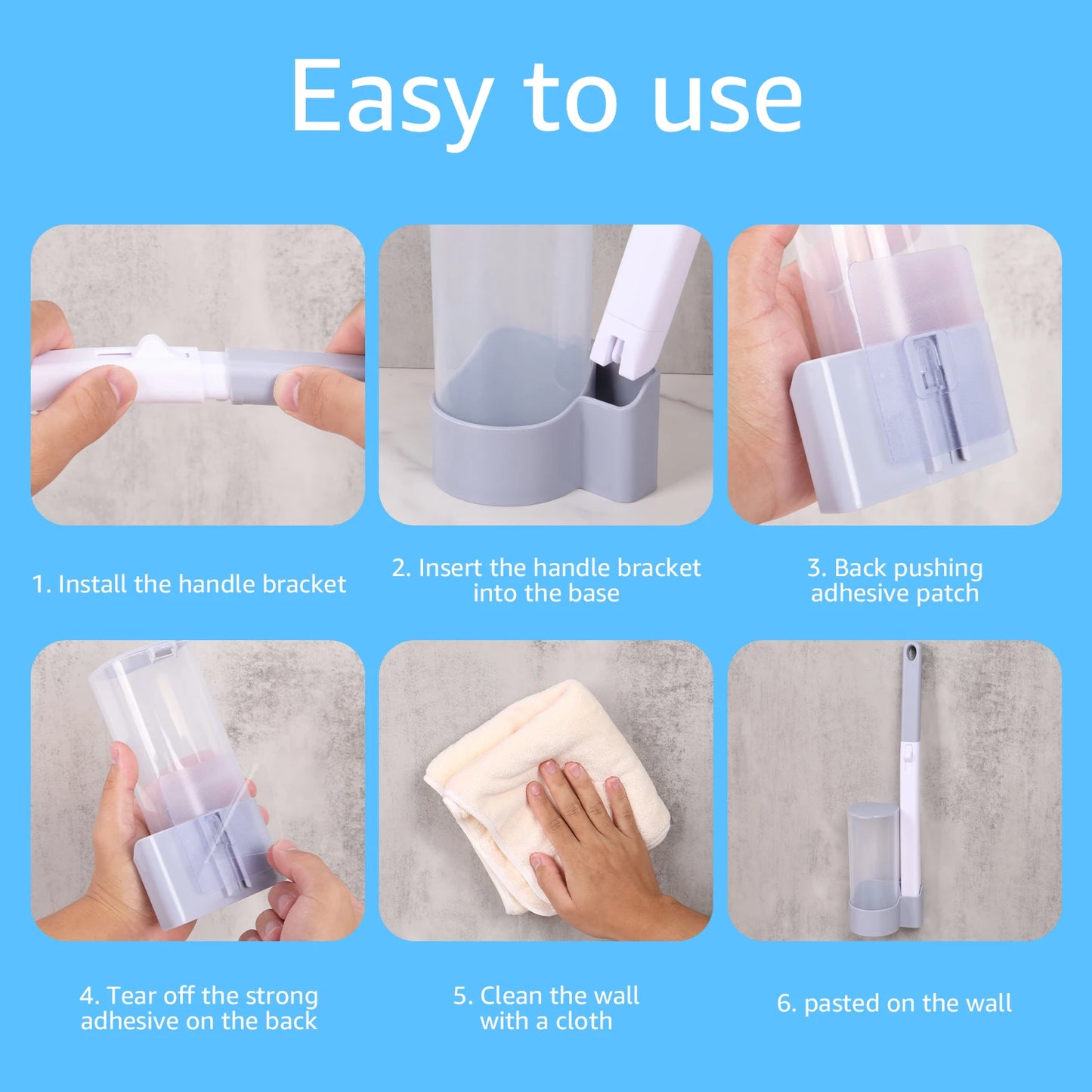 Disposable Toilet Brush Set with Holder & Replaceable Heads - ZILVUS