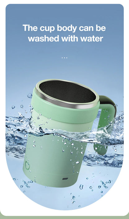 Automatic Self-Stirring Mug with LED Display – 380ml USB Cup - ZILVUS