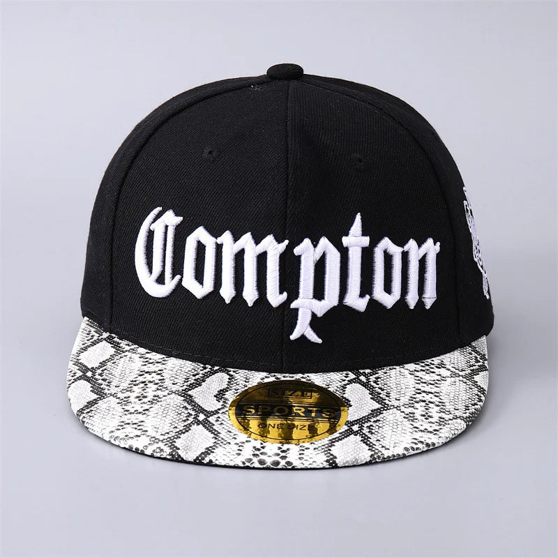 Compton Hip-Hop Flat Brim Baseball Cap – Unisex Camouflage Streetwear Hat - ZILVUS