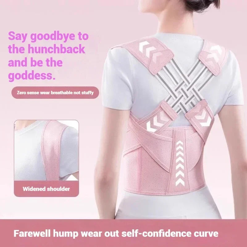 Back Posture Corrector Brace – Adjustable Shoulder & Spine Support for Men and Women - ZILVUS