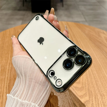 Plating Sparkling Transparent Frameless Phone Case for iPhone - ZILVUS