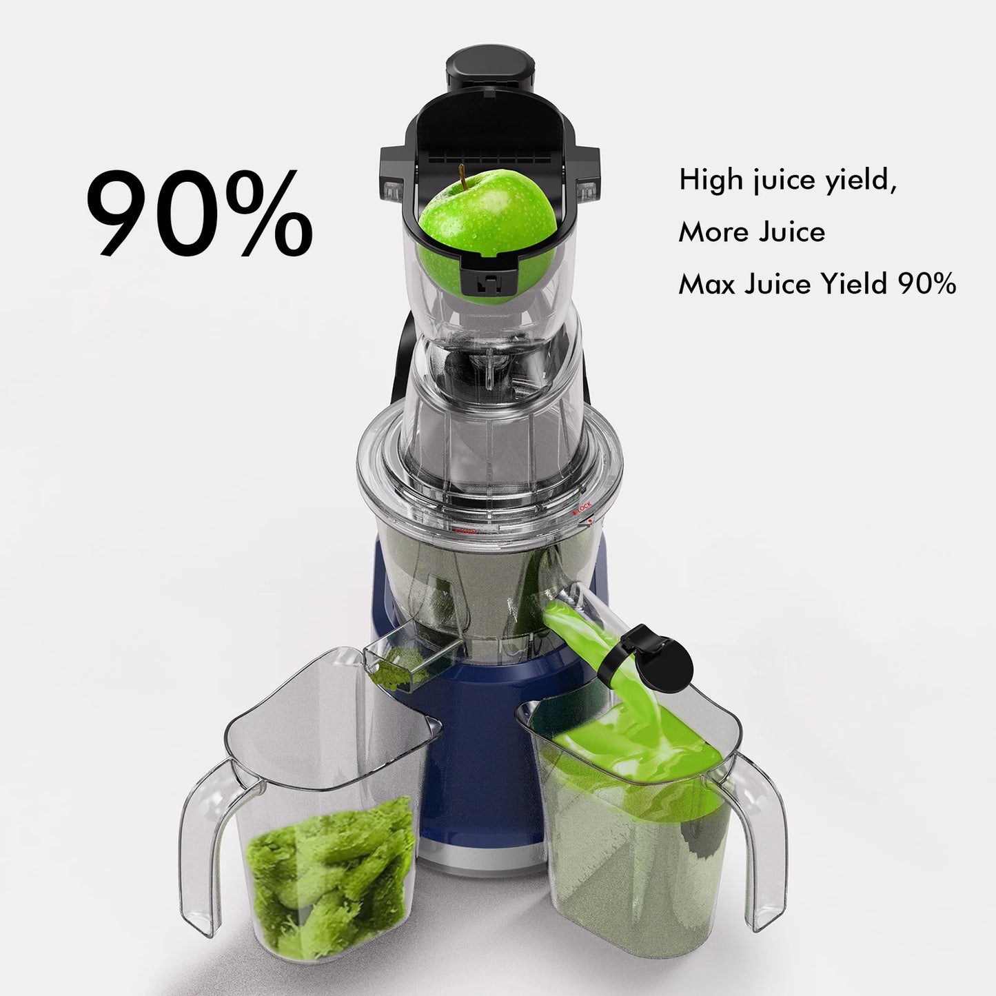 Cold Press Juicer Machine – 800ml Slow Masticating Extractor - ZILVUS