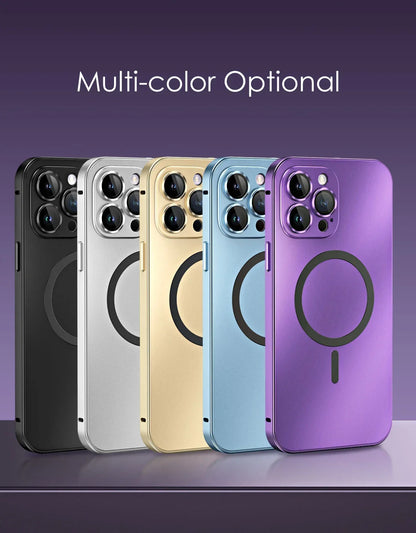 Aluminum Magnetic iPhone Case – MagSafe Clear Shockproof Cover - ZILVUS