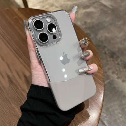 Luxury Transparent Splice Phone Case – Shockproof for iPhone 15/14/13/12 - ZILVUS