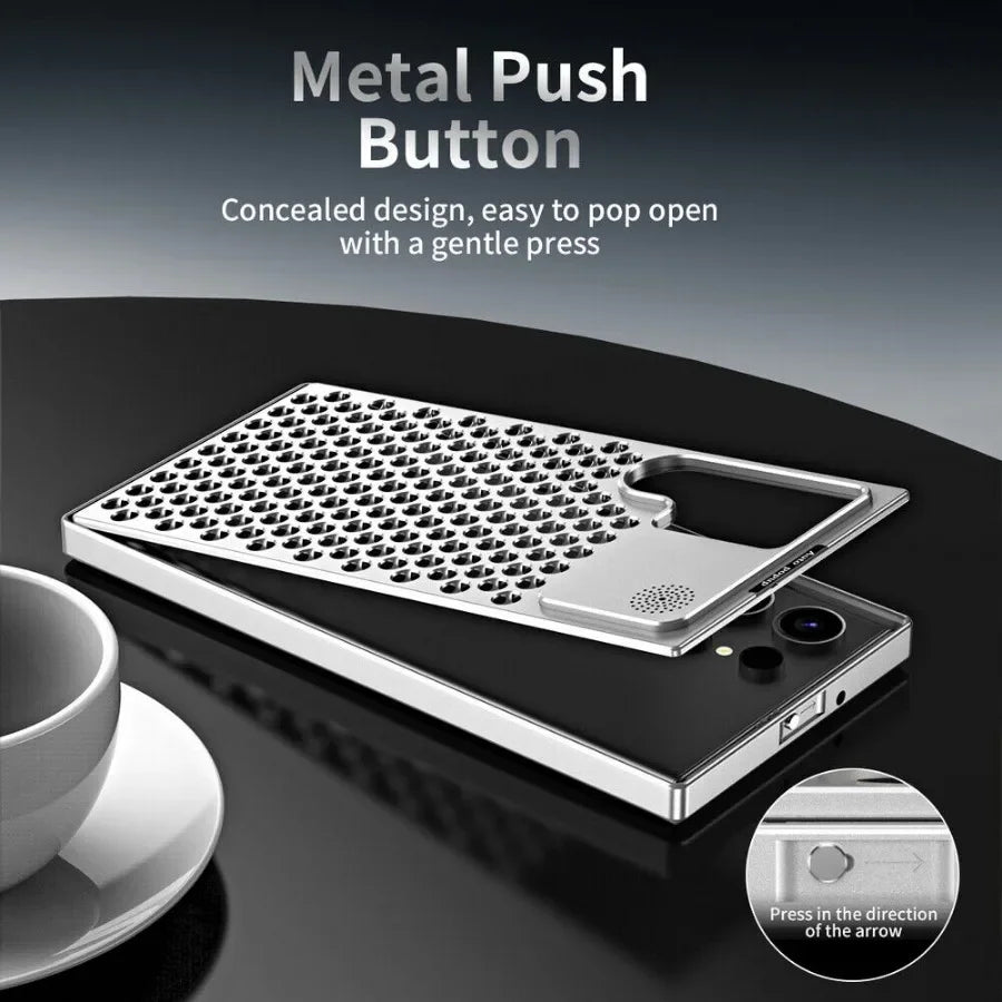 Metal Phone Case with Aromatherapy & Heat Dissipation – Shockproof Design - ZILVUS