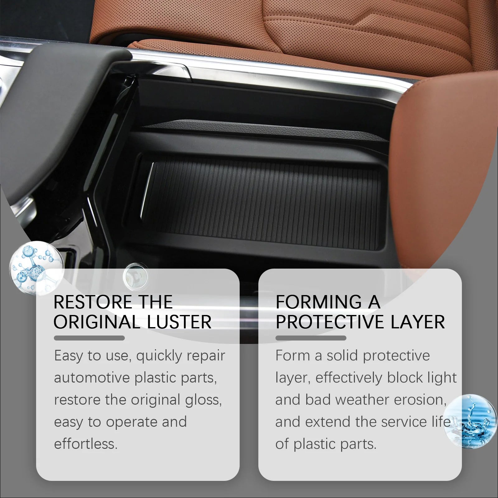 Car Trim & Interior Refurbish Agent, Scratch Repair & Gloss Protector - ZILVUS