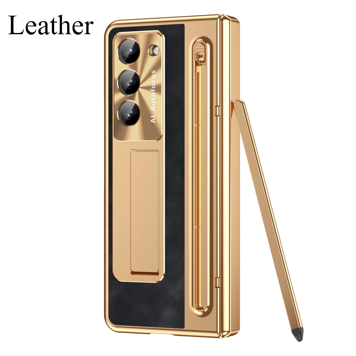 Magnetic Armor Phone Case For Samsung Galaxy Z-Fold-7,5,4 Series With Pen Holder Slide Camera Full Body Rugged Stand Back Cover - ZILVUS
