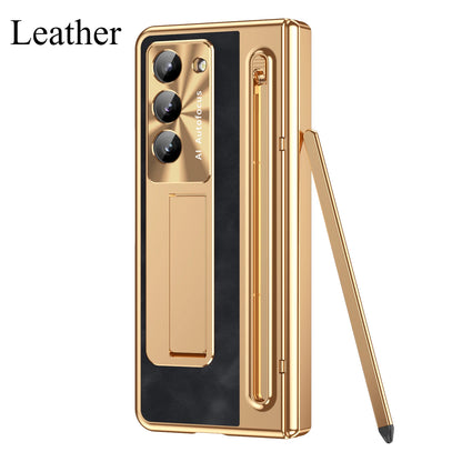 Magnetic Armor Phone Case For Samsung Galaxy Z-Fold-7,5,4 Series With Pen Holder Slide Camera Full Body Rugged Stand Back Cover - ZILVUS