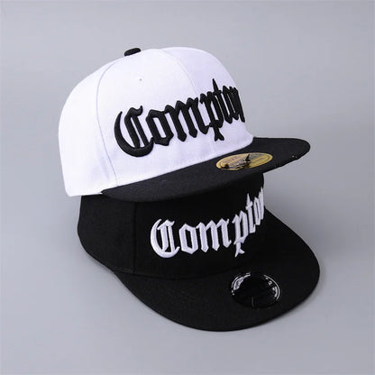 Compton Hip-Hop Flat Brim Baseball Cap – Unisex Camouflage Streetwear Hat - ZILVUS