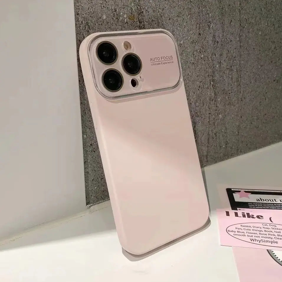 Glass Large Window Camera Protection Case for iPhone 15/14/13/12 Series - ZILVUS