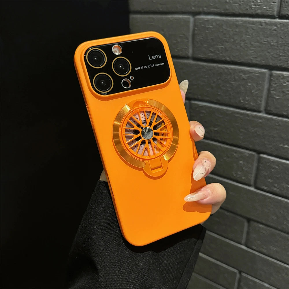 Magnetic Gyroscope Phone Case – Shockproof Stand Cover for iPhone - ZILVUS