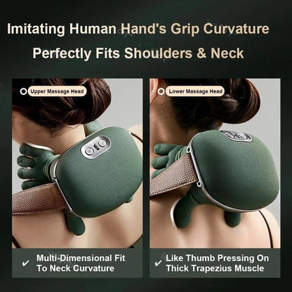 Electric Neck and Shoulder Massager with Heat Therapy - ZILVUS