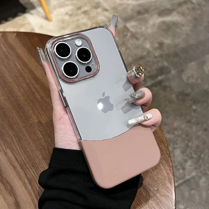 Luxury Transparent Splice Phone Case – Shockproof for iPhone 15/14/13/12 - ZILVUS