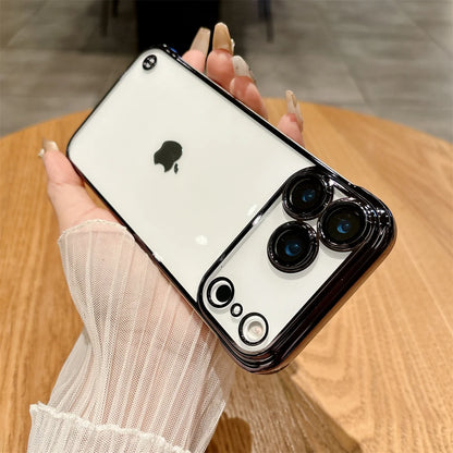 Plating Sparkling Transparent Frameless Phone Case for iPhone - ZILVUS