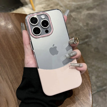 Luxury Transparent Splice Phone Case – Shockproof for iPhone 15/14/13/12 - ZILVUS