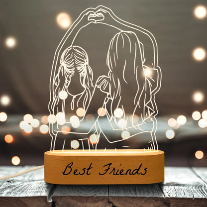 Personalized 3D Photo Night Light – Custom Engraved Gift Lamp