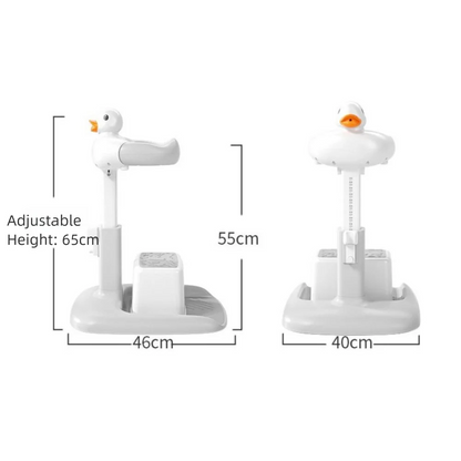 Adjustable Baby Bath Shower Stand – Non-Slip, Height Adjustable Bath Rack with Cute Cartoon Design for 6–36 Months - ZILVUS