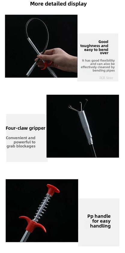 Claw Drain unblocker – Flexible Pipe Cleaner Tool - ZILVUS