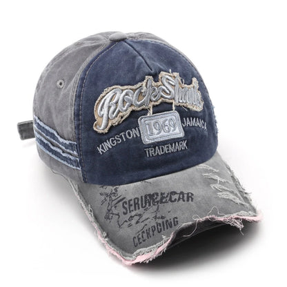 1969 Vintage Washed Letter Embroidered Baseball Cap - ZILVUS