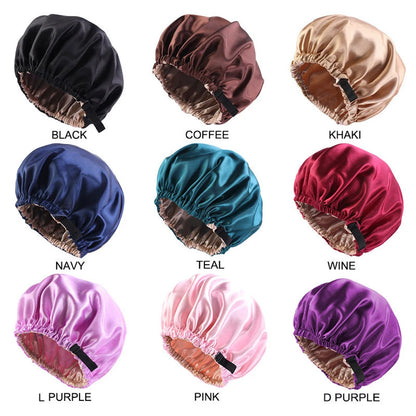 Luxury Satin Sleep Bonnet | Adjustable Silk Hair Bonnet for Sleeping - ZILVUS